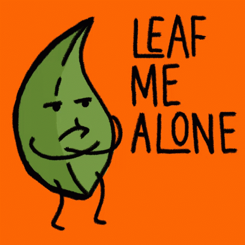Leave Me Alone Leaf Meme GIF