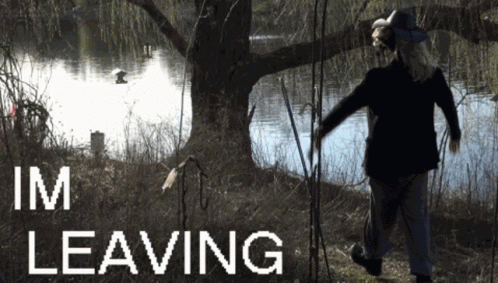 Man Walking Beside Lake Im Leaving GIF