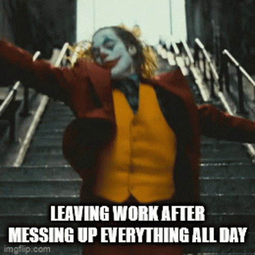 Joaquin Phoenix Joker Leaving Work After Messing Up GIF