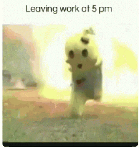 Running Mascot Leaving Work GIF