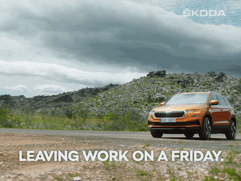 Leaving Work On Friday Car Rushing GIF