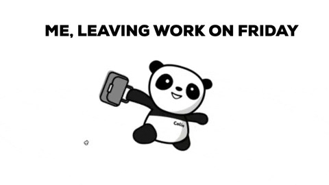 Leaving Work On Friday Cute Panda GIF