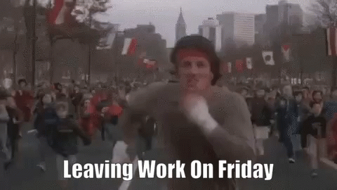Leaving Work On Friday Man Running GIF