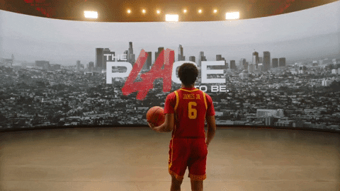 Lebron Bronny James Jr Jersey Number 6 GIF