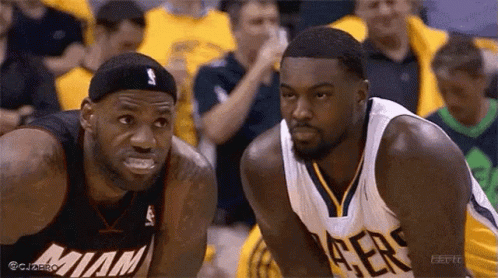 Lebron James And Lance Stephenson Reaction GIF