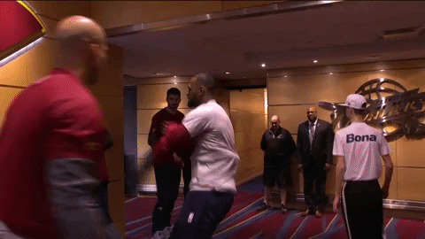 Lebron James Dancing Warm Up GIF