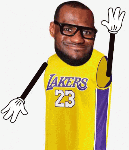 LeBron James in Yellow Lakers Jersey