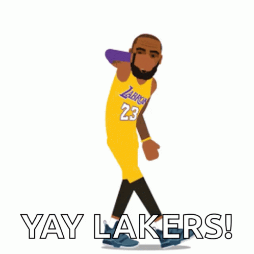 LeBron James Jumping With Yay Lakers GIF