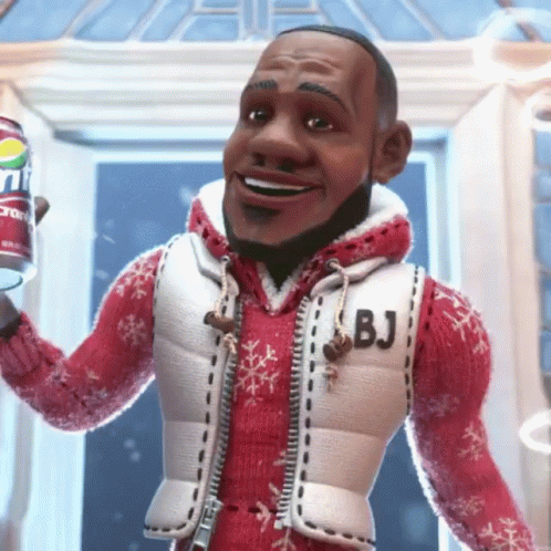 Lebron James Lifting Christmas Tree Sprite Cranberry Commercial GIF