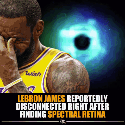 Lebron James Reportedly Disconnected Right After Finding Spectral Retina On A Poster GIF