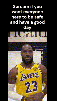 LeBron James Wearing Yellow Lakers Jersey GIF