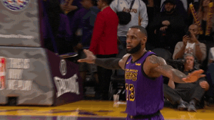 Lebron Missing Dunk Open Arms Defending GIF