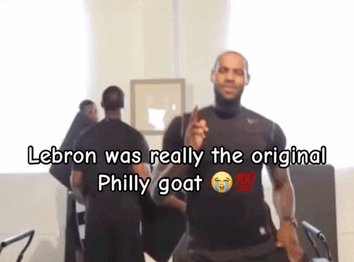 Lebron Was Really The Original Philly Goat With A Tear Coming Out Of His Eye GIF