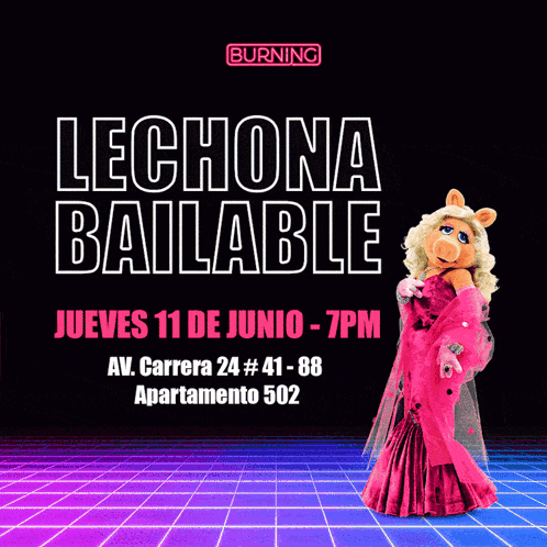 Lechona Bailable Pig in Pink Dress
