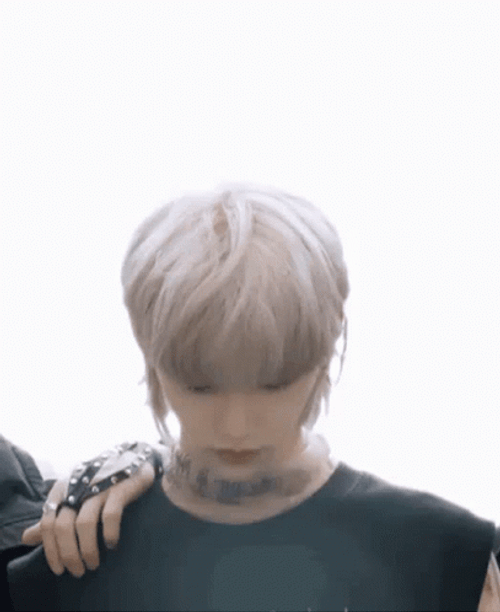 Lee Felix Mullet Hairstyle GIF