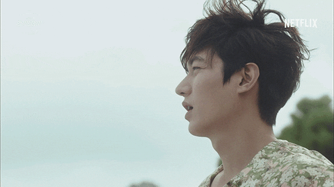 Lee Min Ho Stretching Yawn GIF