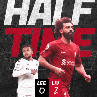 Leeds United (0) Vs. Liverpool F.C. (2) Half-time Break GIF