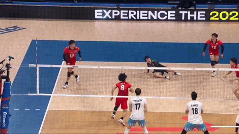 Lefty Male Volleyball Spiker GIF