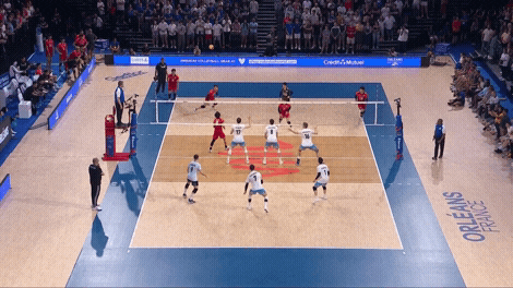 Lefty Powerful Volleyball Block GIF