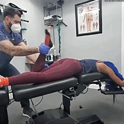 Leg Session With A Physical Therapist GIF