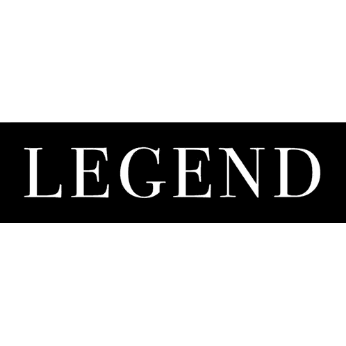 Legend Gold Text on Black Background