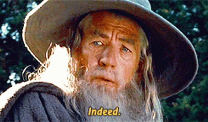 Legendary Gandalf Nodding Indeed GIF