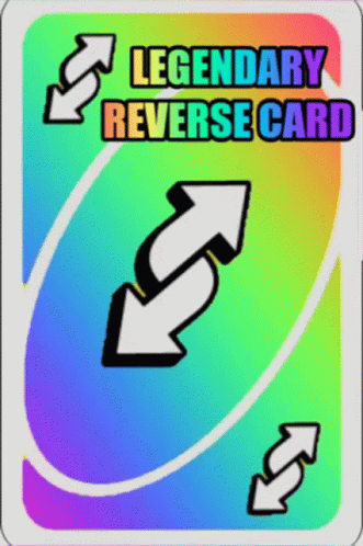 Legendary Reverse Card with Two Opposite Arrows