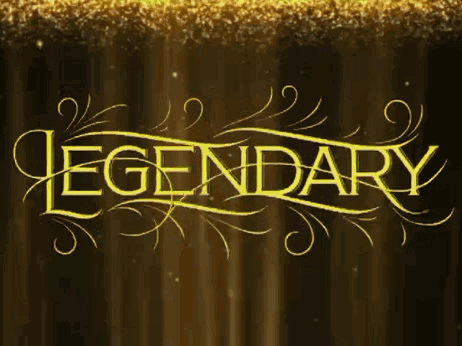 Legendary Word in Gold Letters