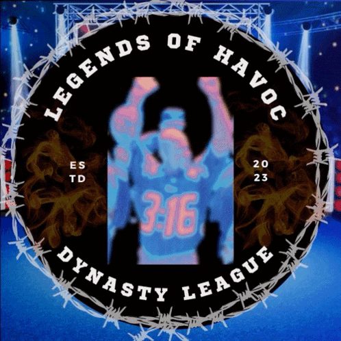 Legends Of Havoc Dynasty League Logo With Barbed Wire GIF