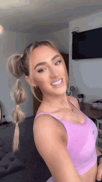 Leggings Pink Purple Yoga Pants GIF