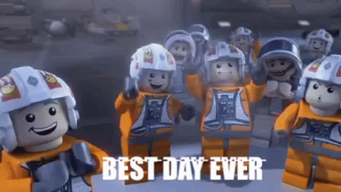 Best Day Ever Lego GIF