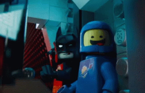 Lego Batman and Beeman Standing Together