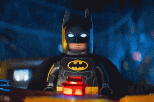 Lego Batman Holding Red Light