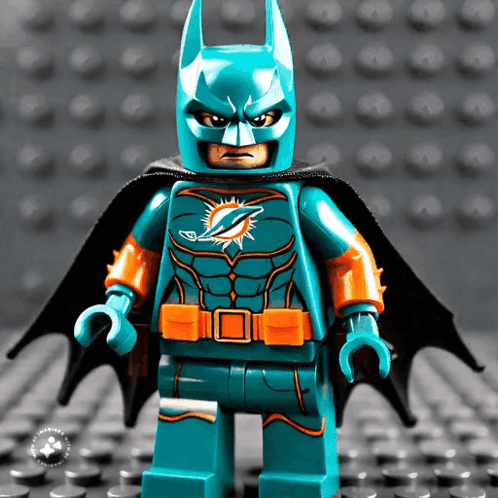 Lego Batman in Dolphins Uniform
