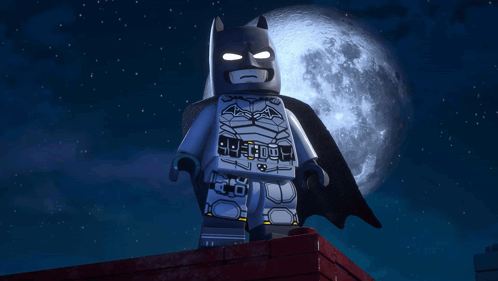 Lego Batman Standing on Brick Wall