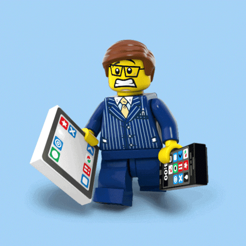 Lego Businessman Late GIF