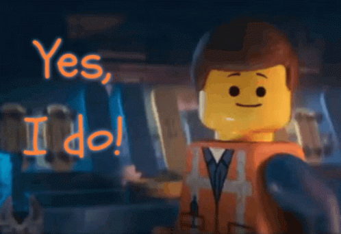 Lego Character Saying Yes I Do GIF