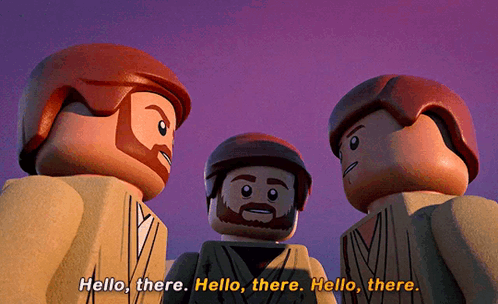 Lego Figures Saying Hello