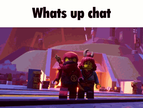 Lego Figures Saying Whats Up Chat