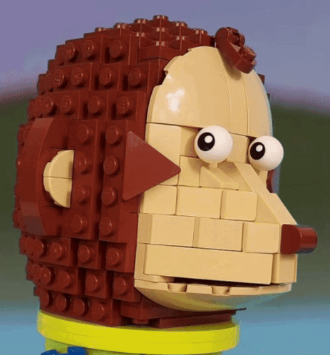 Lego Hedgehog With Video Play Button