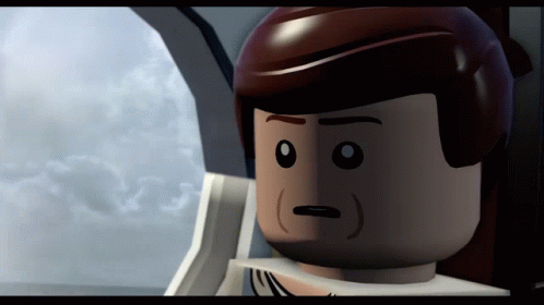 Lego Man With Helmet Looking Out Window GIF