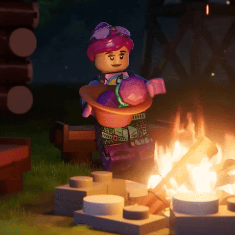 Lego On A Firepit GIF