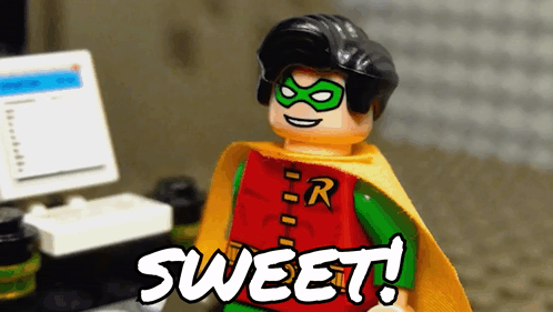 Lego Robin Saying Sweet