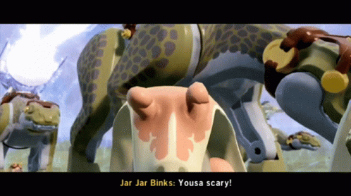 Lego Star Wars Jar Jar Binks GIF
