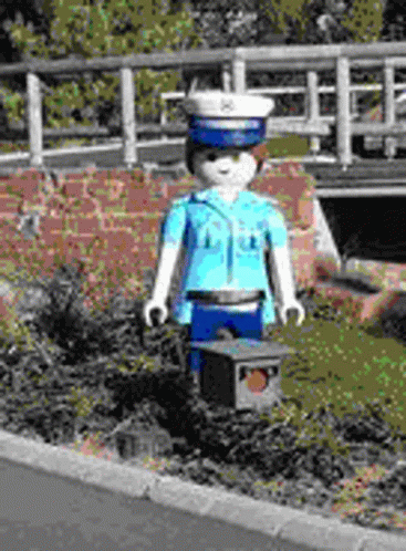 Lego Statue Police Radar GIF