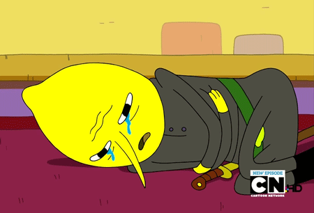 Lemon Laying on Floor With CN Logo