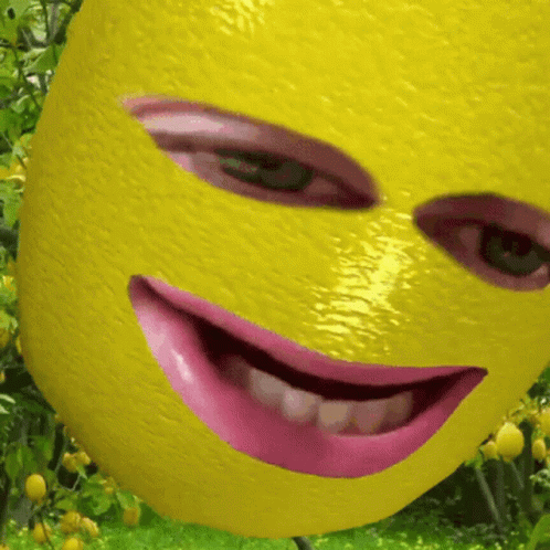 Lemon With Face Smiling GIF