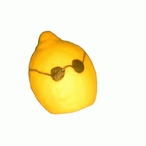 Lemon With Sunglasses Spinning GIF