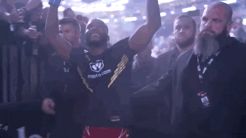 Leon Edwards Cheering With The Crowd GIF
