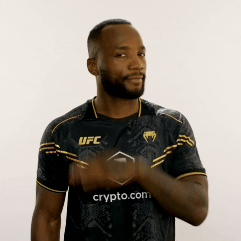 Leon Edwards Shaking Head Cut Throat GIF